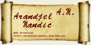 Aranđel Mandić vizit kartica